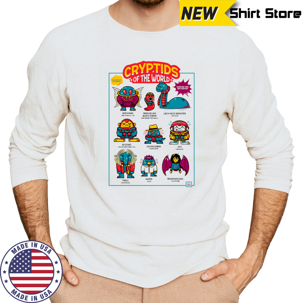Cryptids of the world shirt Long Sleeved
