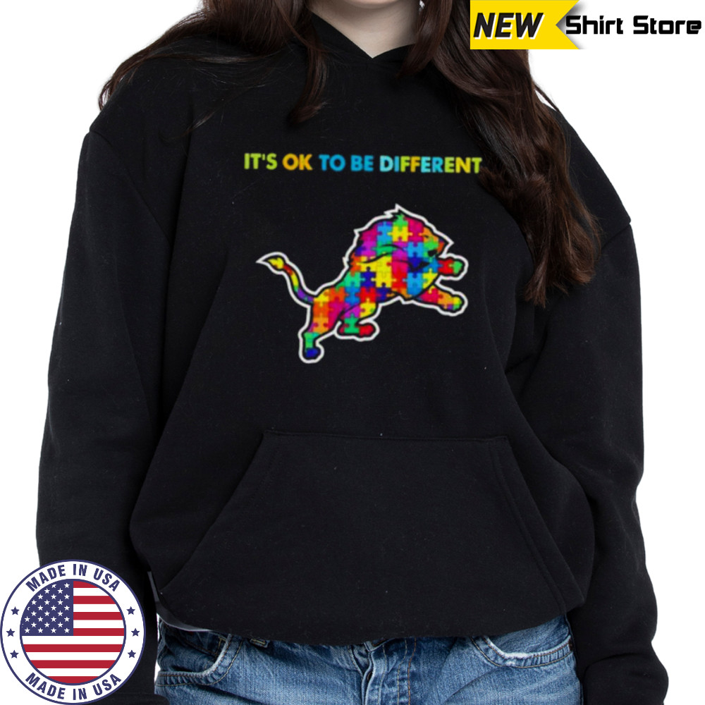 Detroit Lions Autism Awareness It’s ok to be different Shirt Hoodie