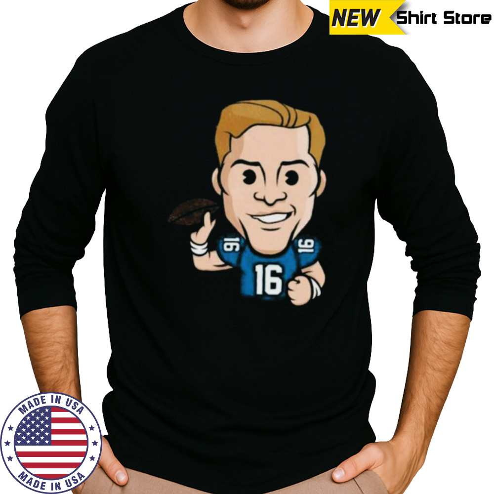 Detroit Lions Jared Goff Emoji Washed Oversized Vintage Men’s Shirt Long Sleeved