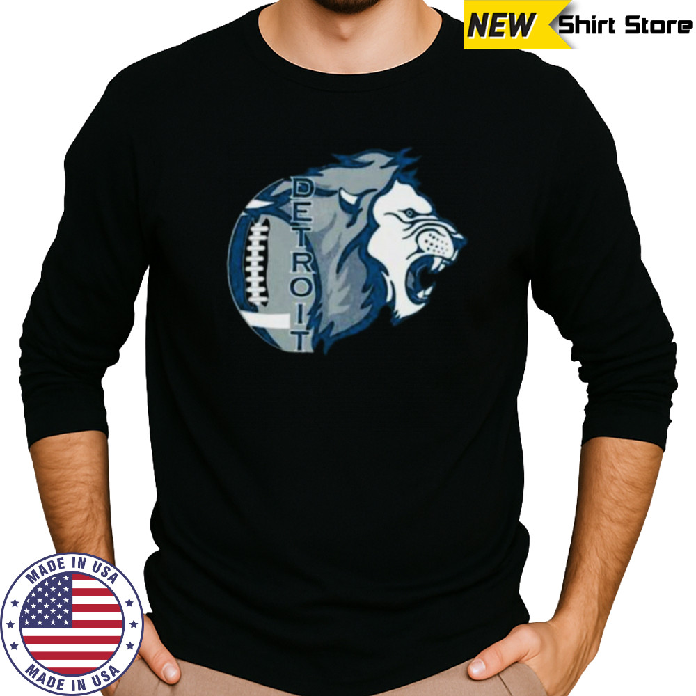 Detroit Lions Washed Oversized Vintage Men’s Shirt Long Sleeved