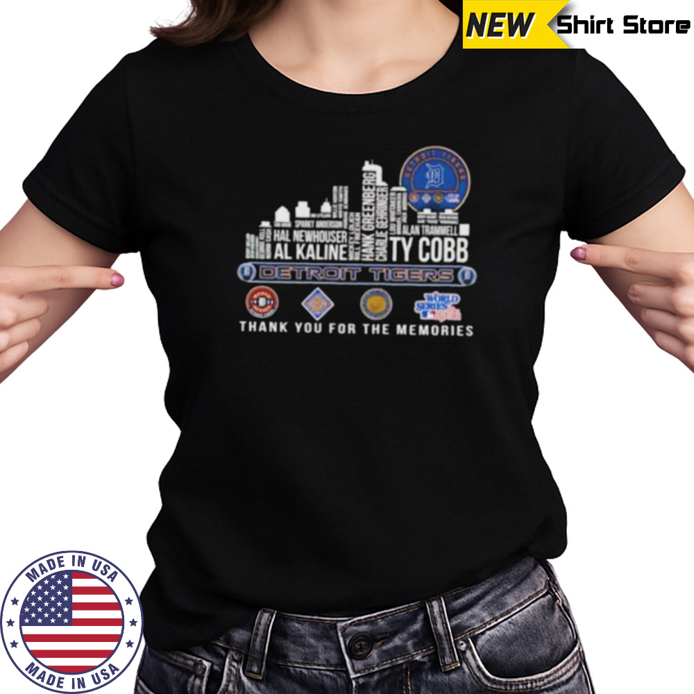 Detroit Tigers 2025 thank you for the memories players names city skyline Shirt Women's T-shirt