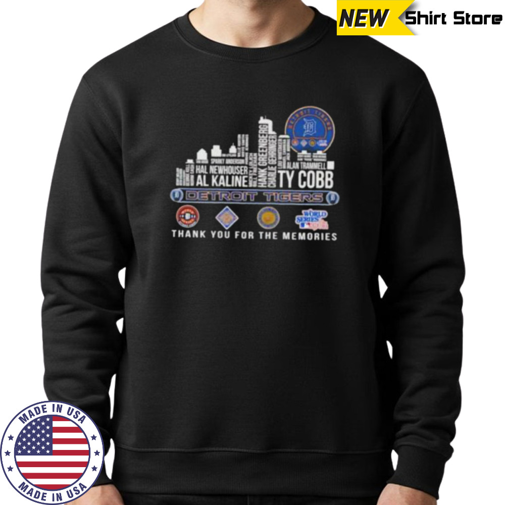 Detroit Tigers 2025 thank you for the memories players names city skyline Shirt Sweatshirt