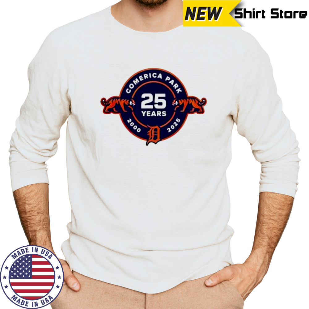 Detroit tigers 25th anniversary of comerica park shirt Long Sleeved