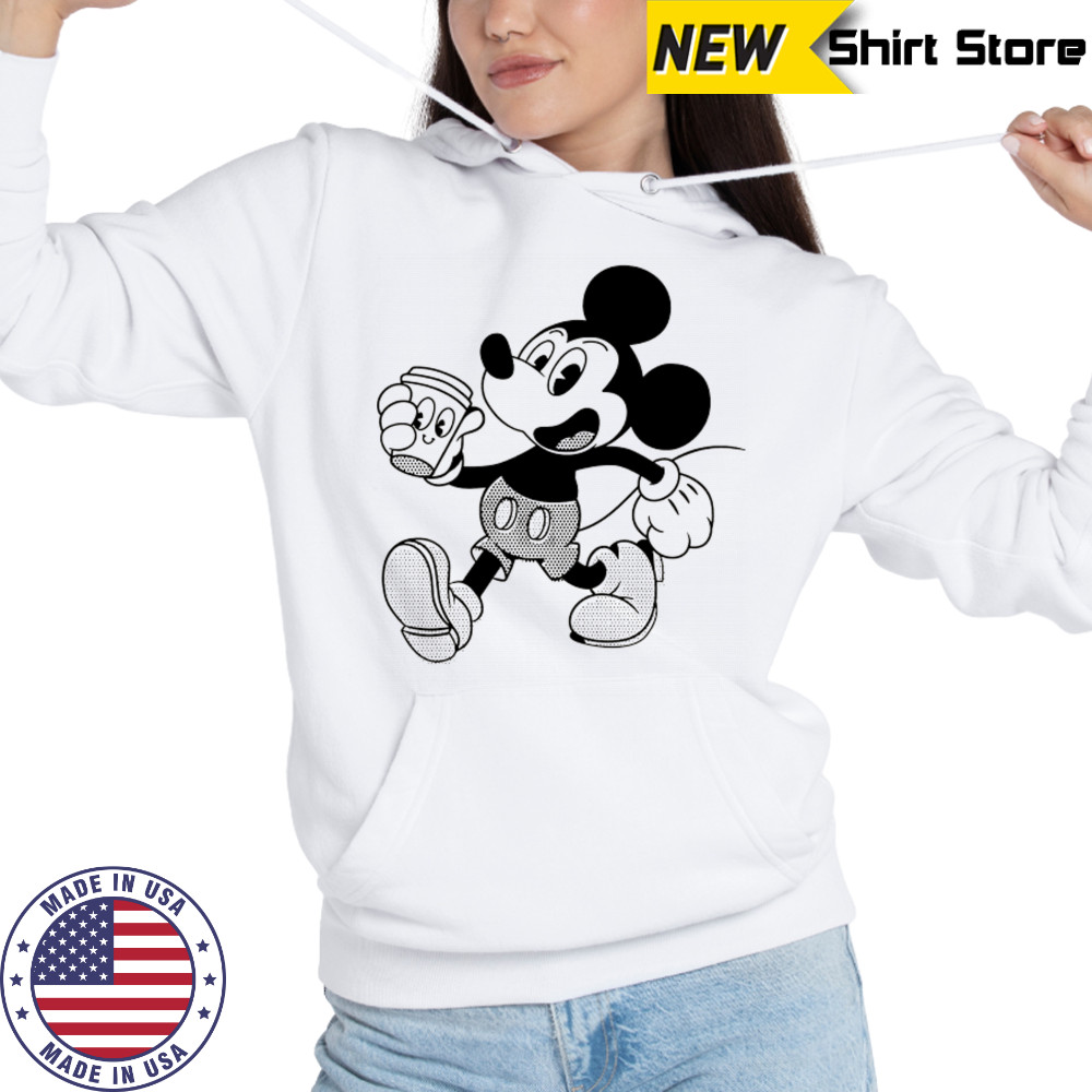 Disney Mickey Mouse and Coffee shirt Hoodie