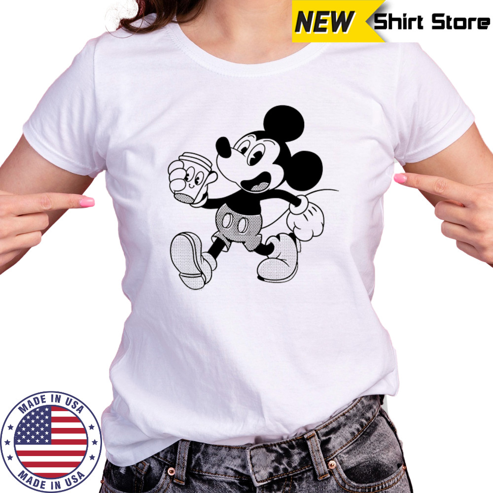 Disney Mickey Mouse and Coffee shirt Women's T-shirt