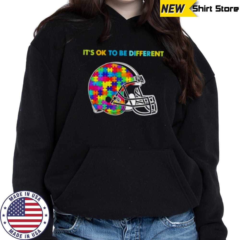 Football Helmet Autism awareness It’s ok to be different Shirt Hoodie