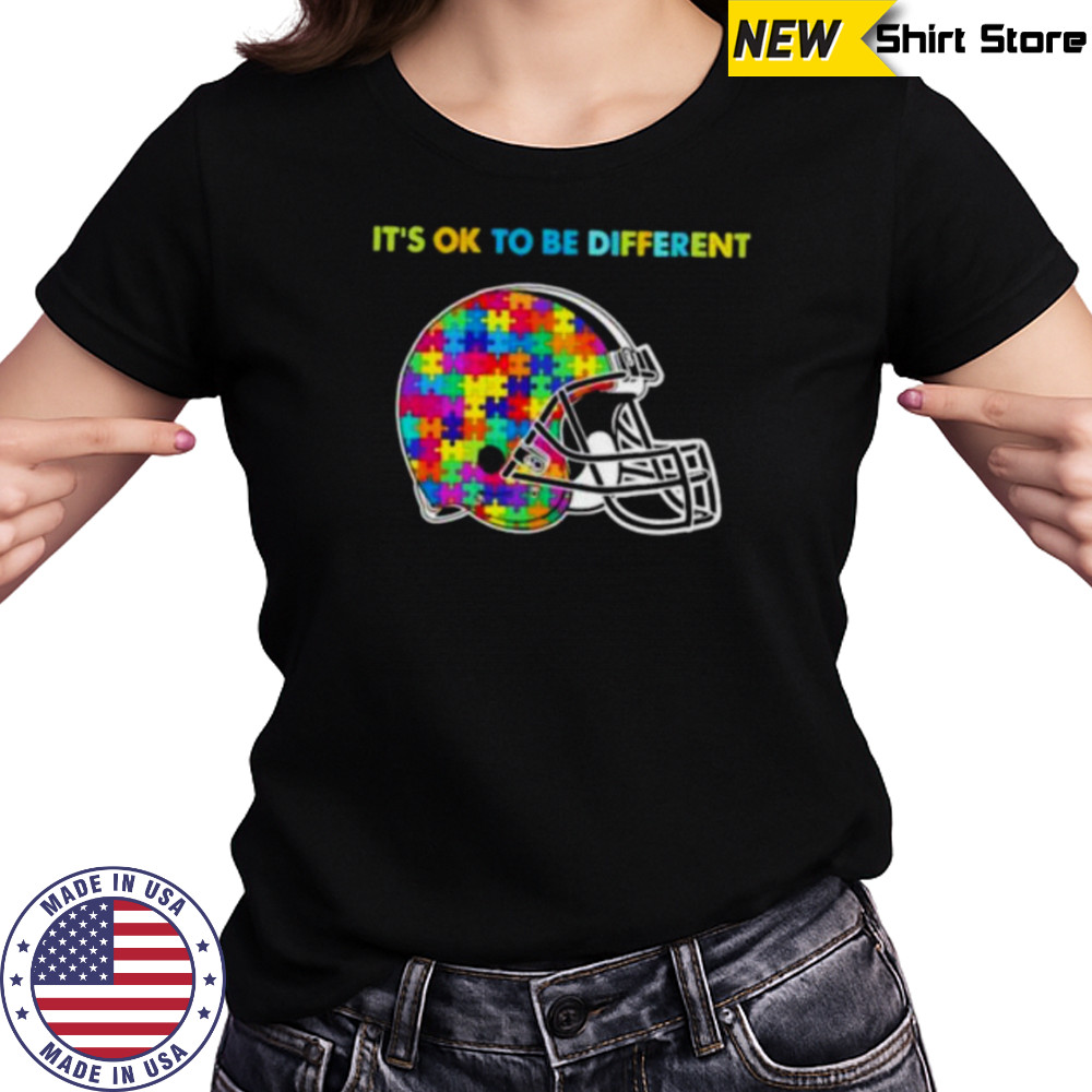 Football Helmet Autism awareness It’s ok to be different Shirt Women's T-shirt