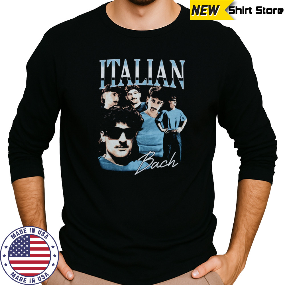 ItalianBach ItalianBach Beach Black T-Shirt Long Sleeved