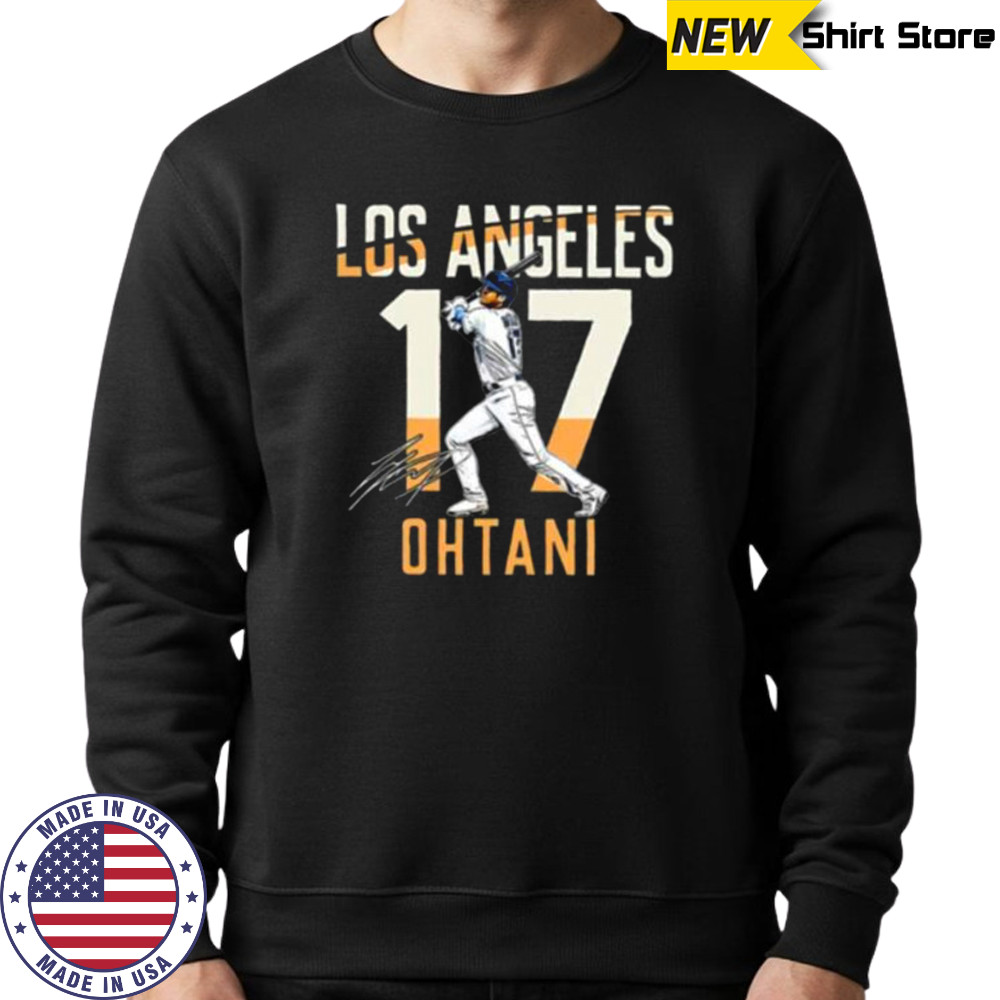 Los Angeles Shohei Ohtani 17 City Connect player autographed Shirt Sweatshirt