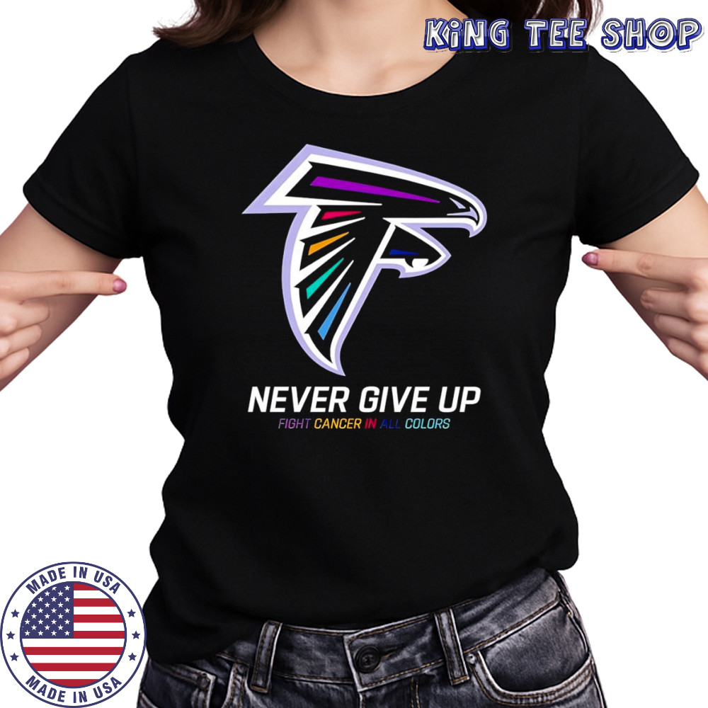 Never give up fight cancer in all colors Atlanta Falcons shirt Women's T-shirt
