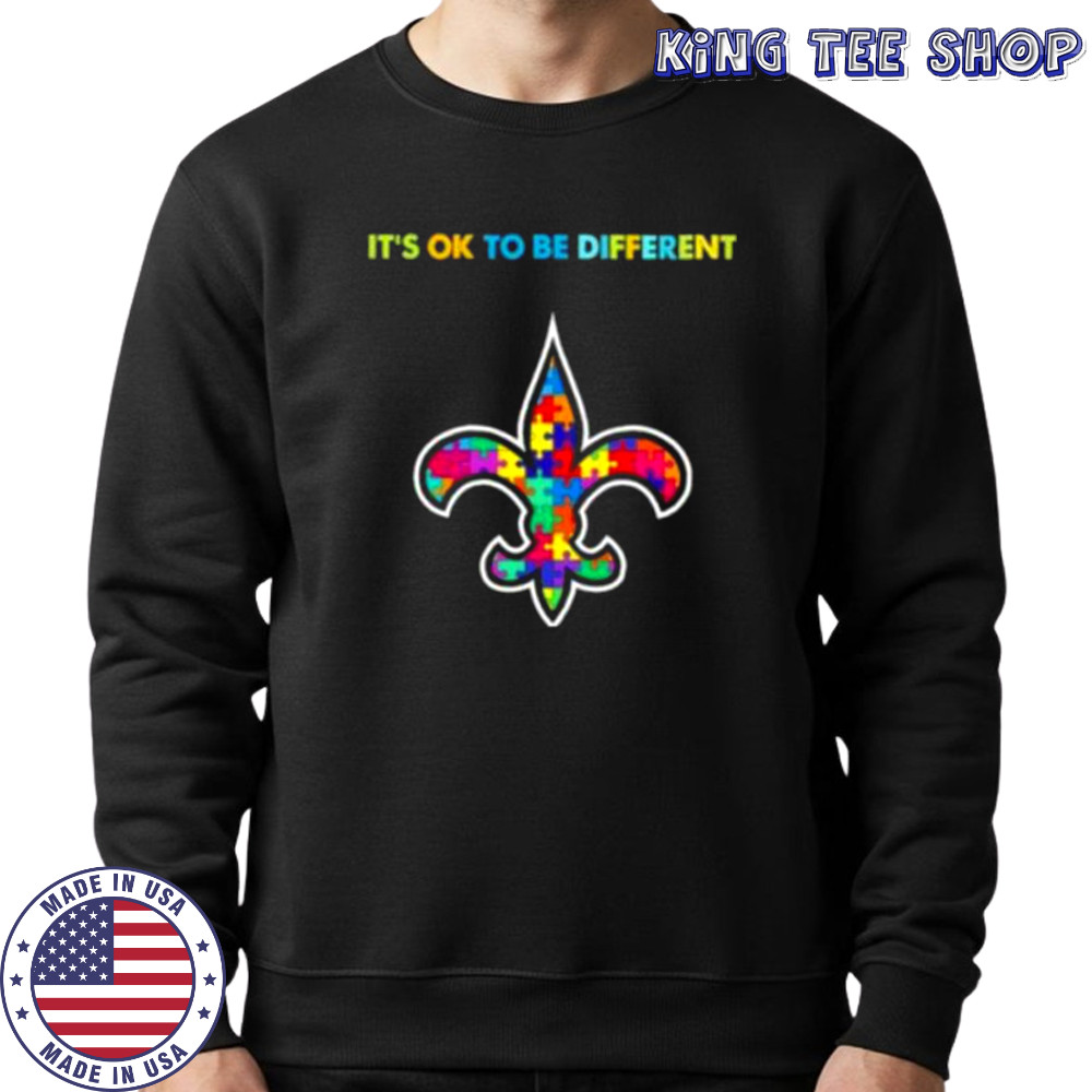 New Orleans Saints Autism awareness It’s ok to be different Shirt Sweatshirt