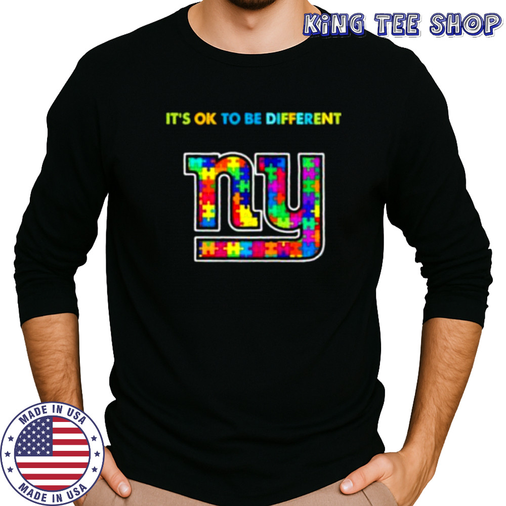 New York Giants x Autism awareness it’s ok to be different Shirt Long Sleeved