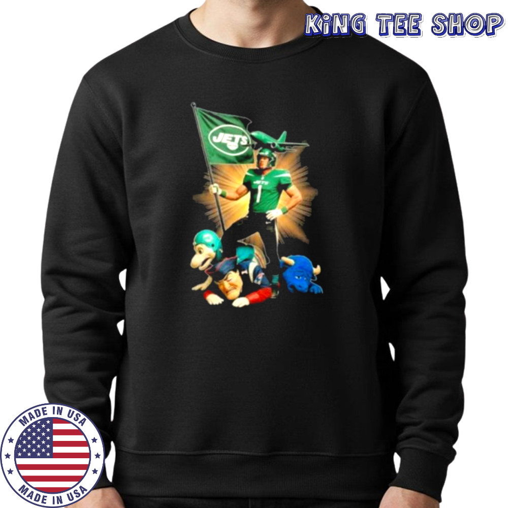 Official New York Jets Mascot Plant The Flag On NFL Teams Shirt Sweatshirt