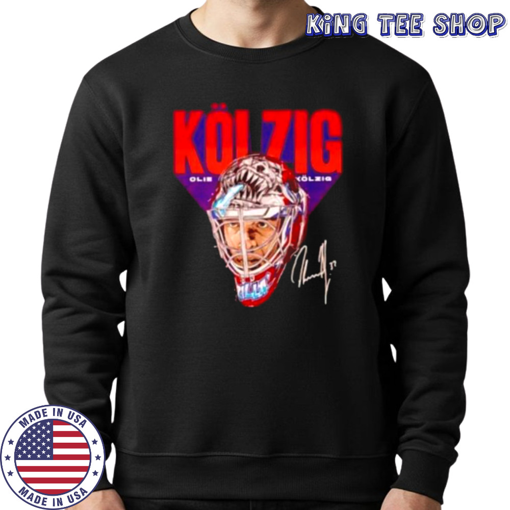 Olie Kolzig mask signature Washington Capitals Shirt Sweatshirt
