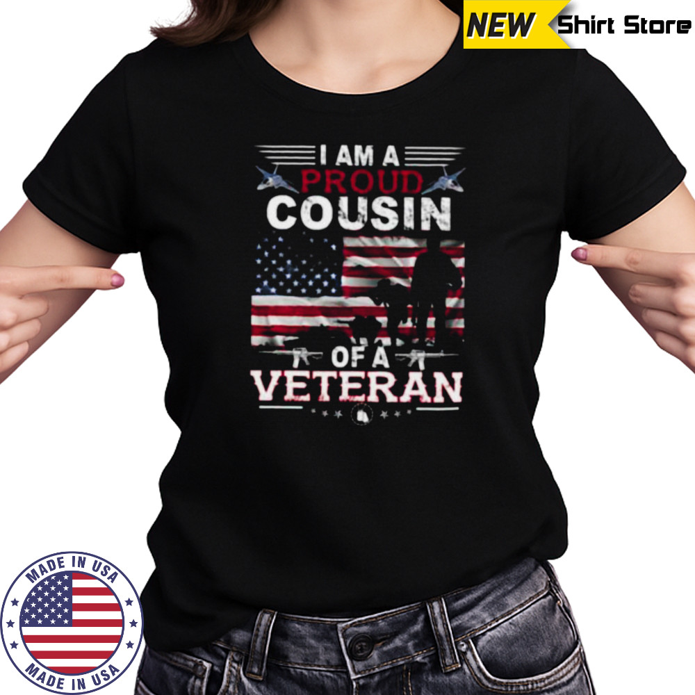 Proud Cousin Veteran Nothing Scares Patriotic Veterans Day Long Sleeve Shirt Women's T-shirt
