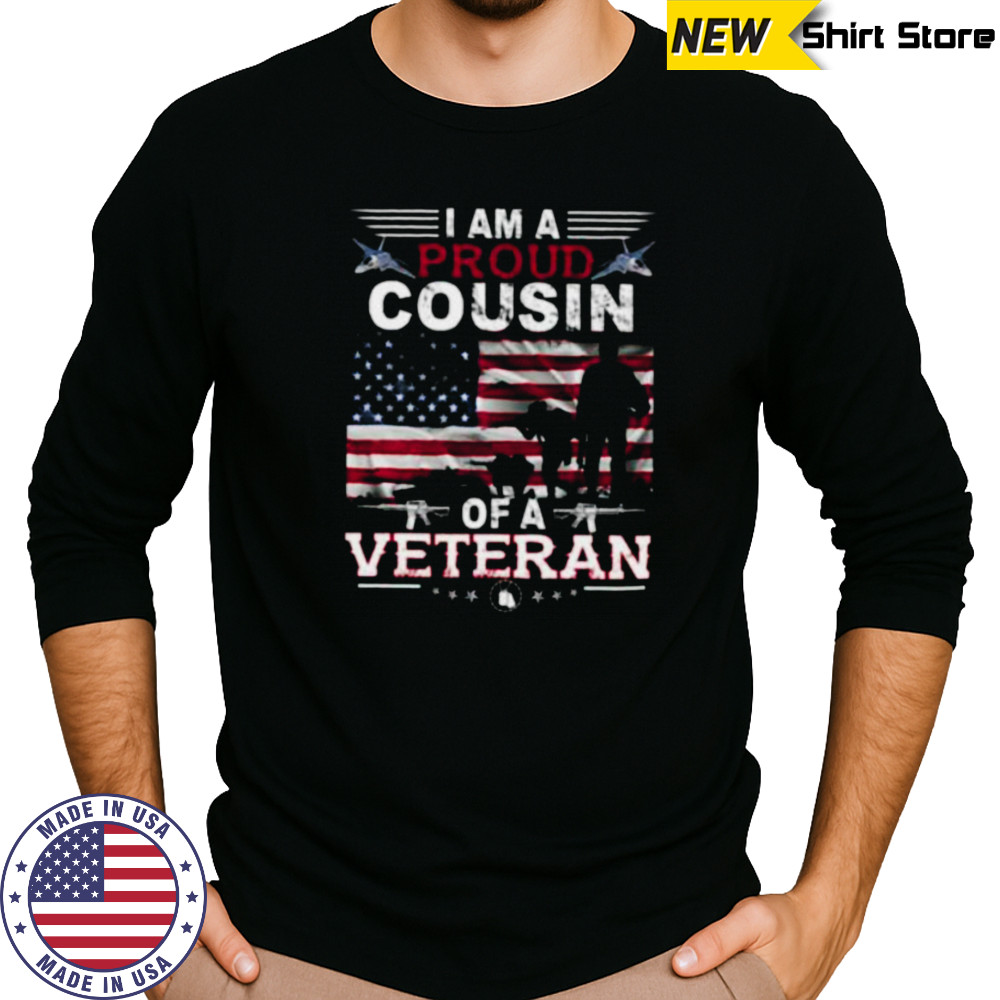 Proud Cousin Veteran Nothing Scares Patriotic Veterans Day Long Sleeve Shirt Long Sleeved
