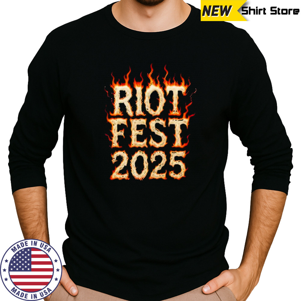 Riot Fest 2025 burning shirt Long Sleeved