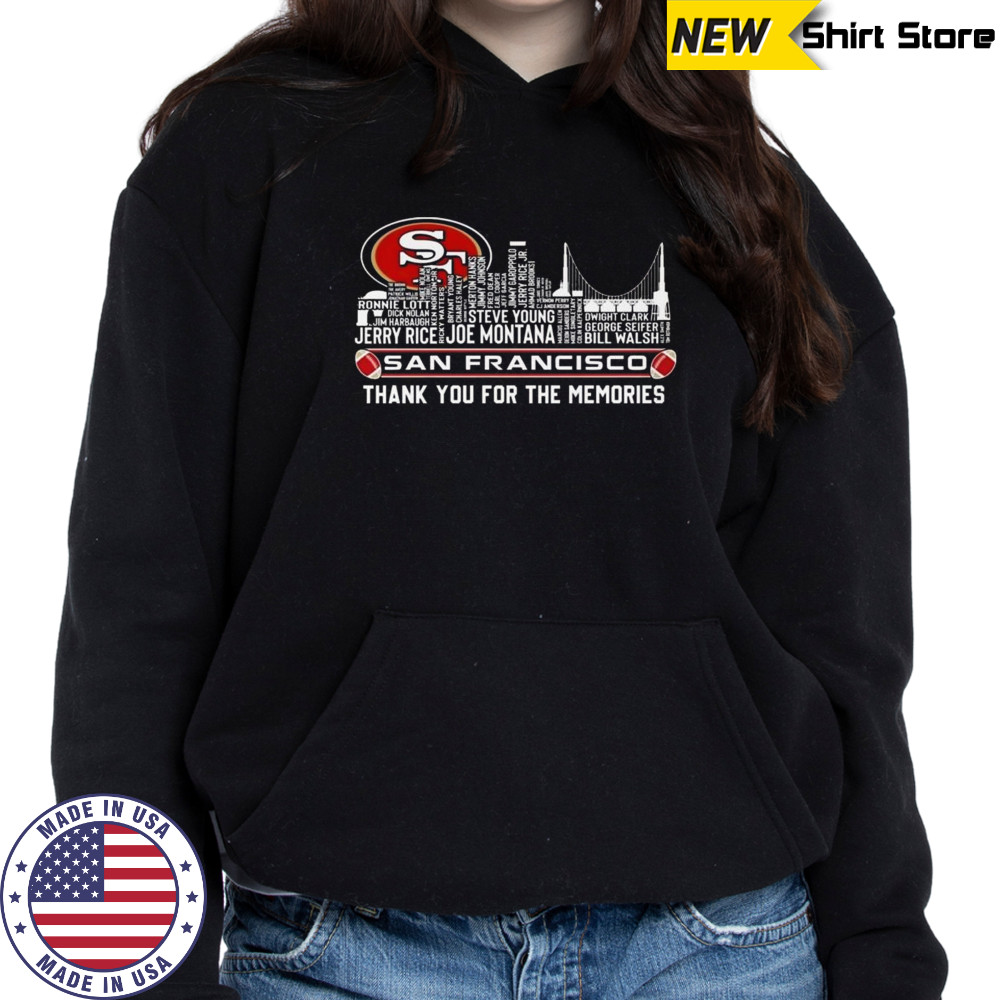 San Francisco 49ers NFL Thank You For The Memories Skyline Name 2025 Shirt Hoodie