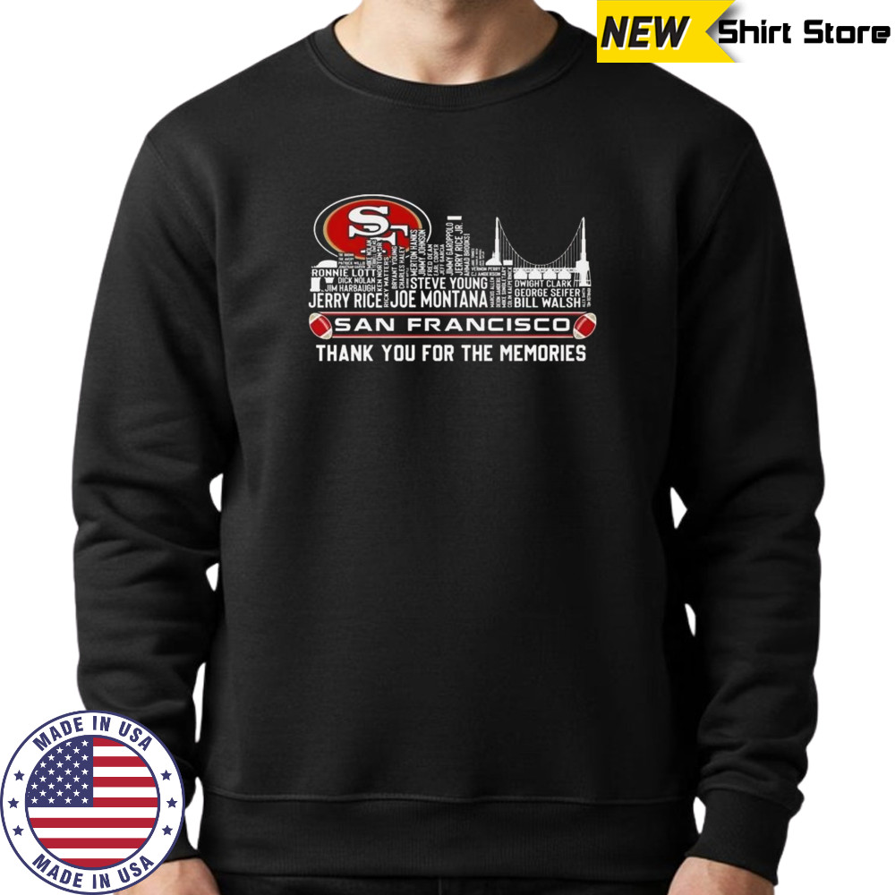 San Francisco 49ers NFL Thank You For The Memories Skyline Name 2025 Shirt Sweatshirt