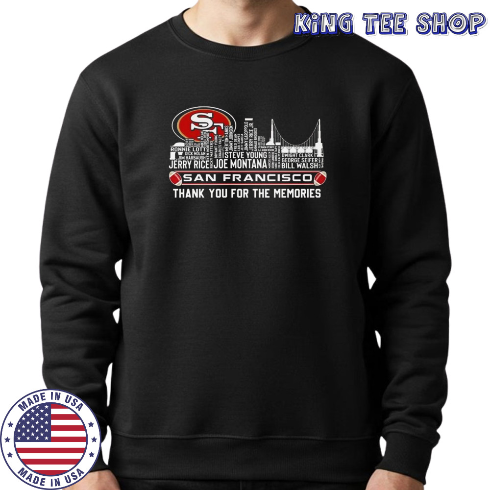 San Francisco 49ers NFL Thank You For The Memories Skyline Name 2025 Shirt Sweatshirt