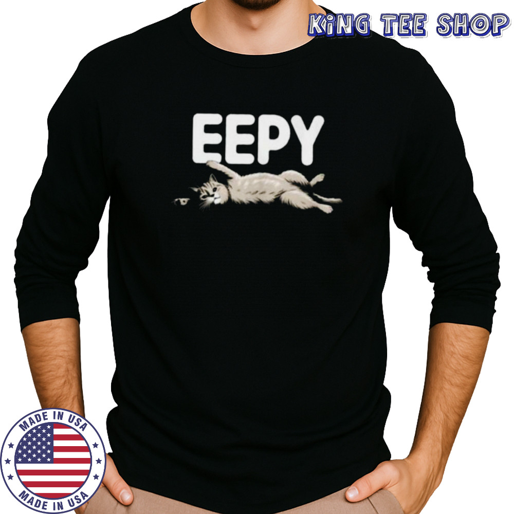 Sleepy Cat EEPY Kitten Funny Animal Lover Shirt Long Sleeved