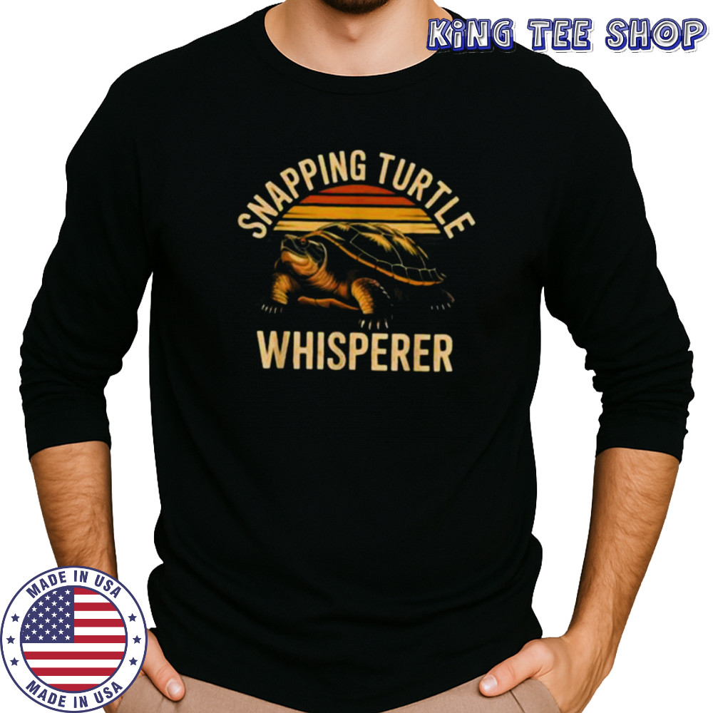 Snapping Turtle Whisperer Funny Vintage Reptile Animal Shirt Long Sleeved