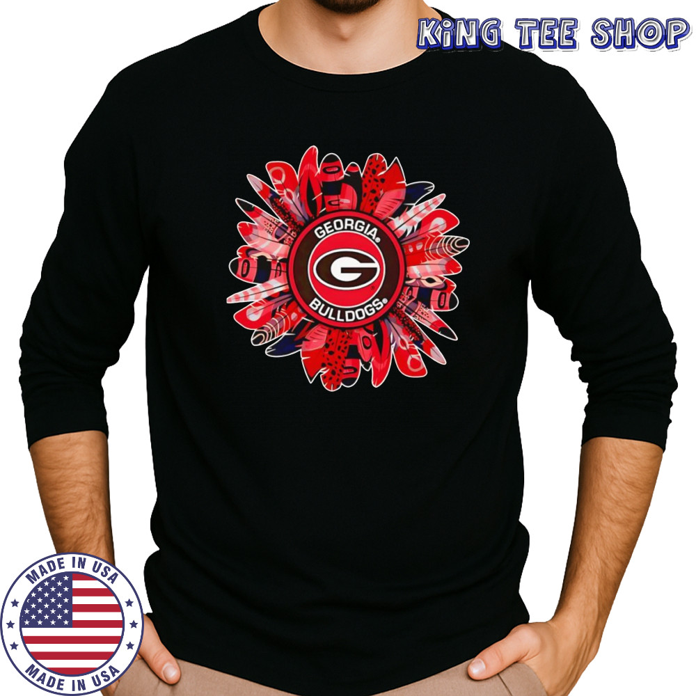 Spirit sunflowers Georgia Bulldogs shirt Long Sleeved