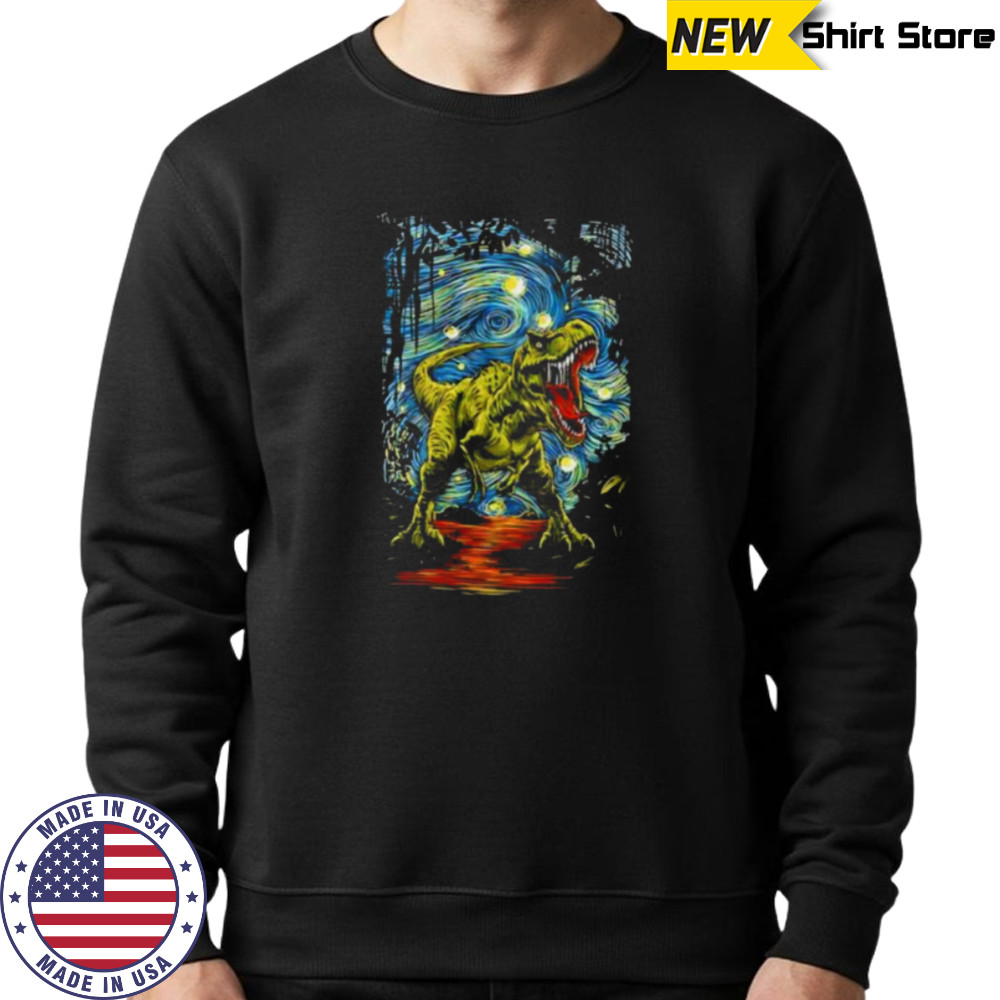 Starry Night T Rex shirt Sweatshirt