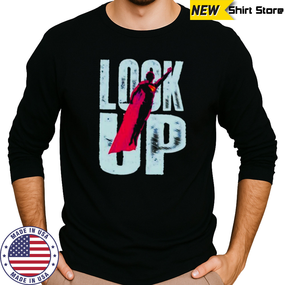 Superman look up shirt Long Sleeved