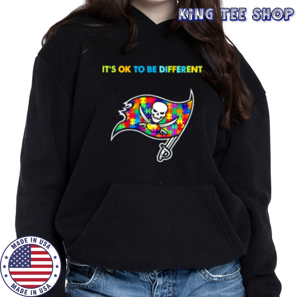 Tampa Bay Buccaneers Autism Awareness It’s ok to be different Shirt Hoodie