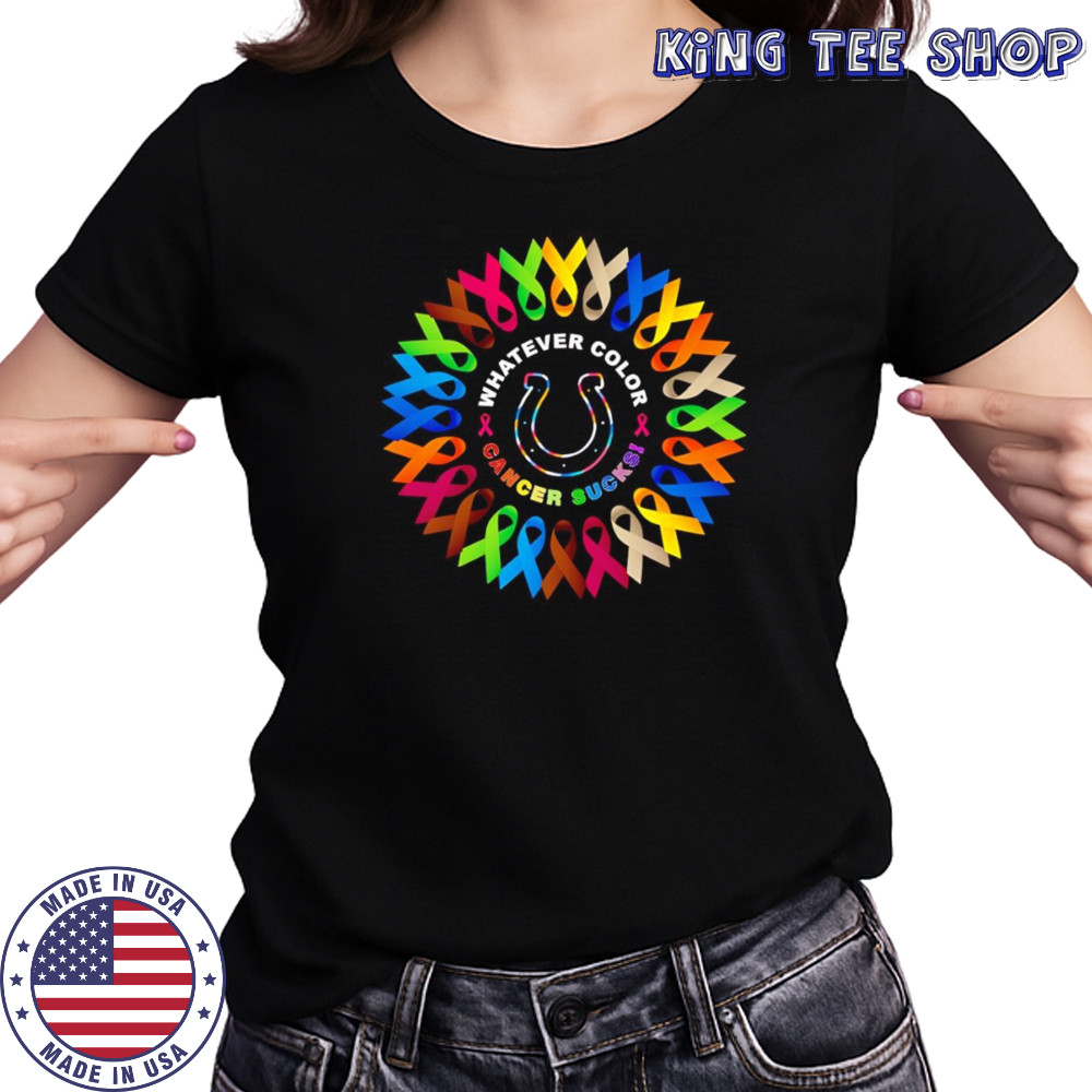 Whatever color cancer sucks Indianapolis Colts shirt Women's T-shirt