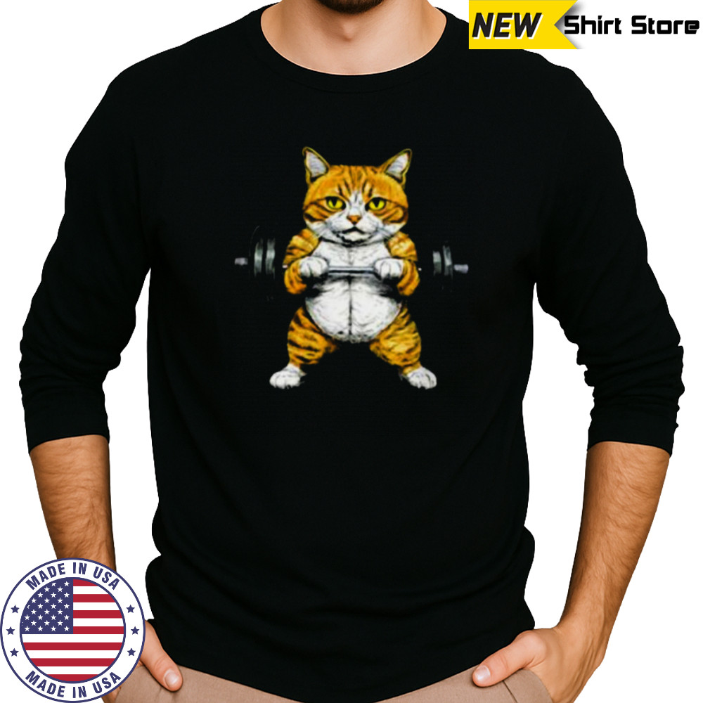 Womens Fitness Cat V Neck Shirt Long Sleeved