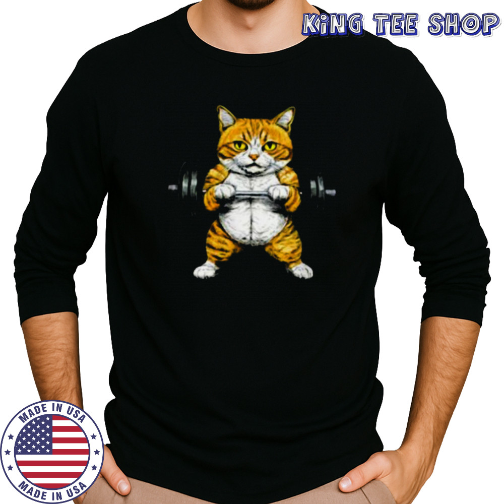 Womens Fitness Cat V Neck Shirt Long Sleeved