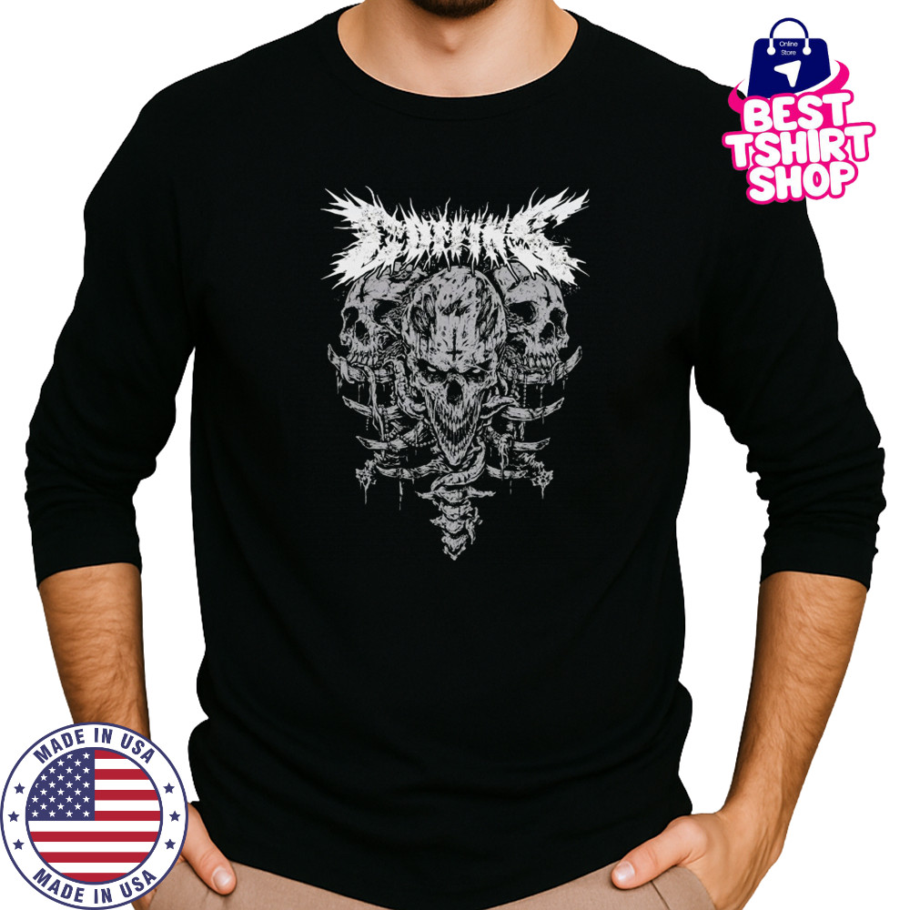 Coffins Skulls T-shirt Long Sleeved