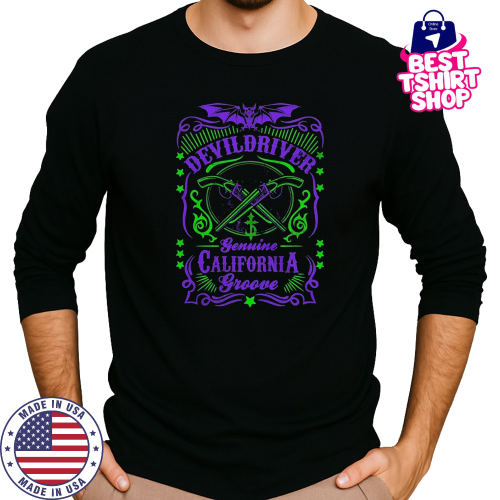 DevilDriver Gemini California Groove Crossed Guns T-Shirt Long Sleeved
