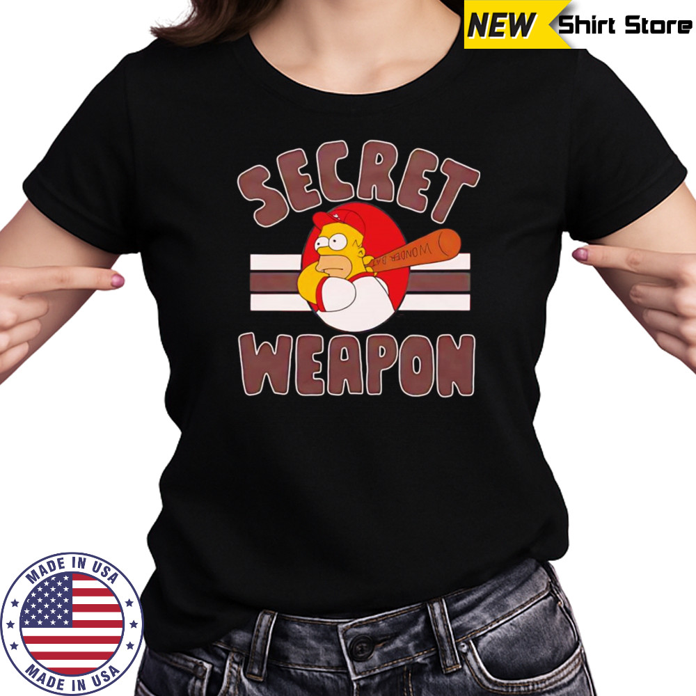 Homer Secret Weapon baseball cartoon shirt Women's T-shirt