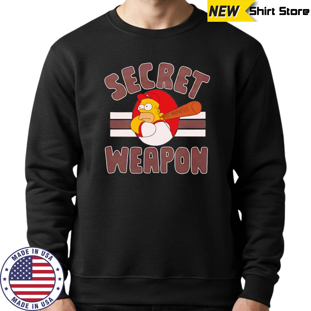 Homer Secret Weapon baseball cartoon shirt Sweatshirt