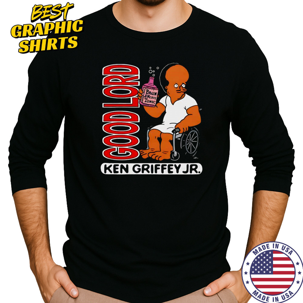 Ken Griffey Jr Good Lord cartoon shirt Long Sleeved