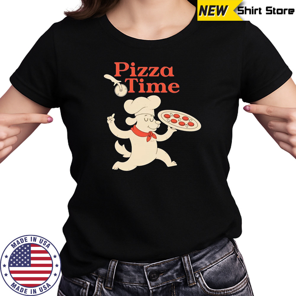 Pizza Time dog chef bringing the pizza shirt Women's T-shirt