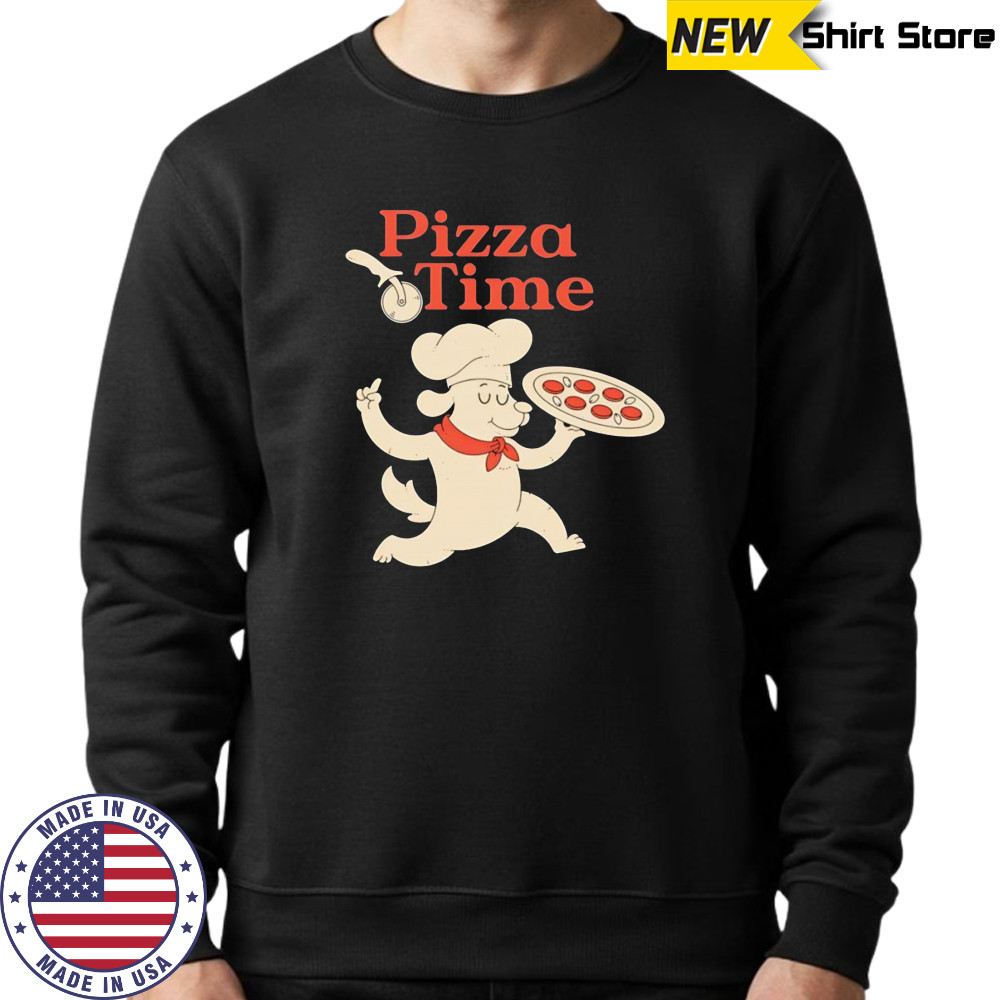 Pizza Time dog chef bringing the pizza shirt Sweatshirt