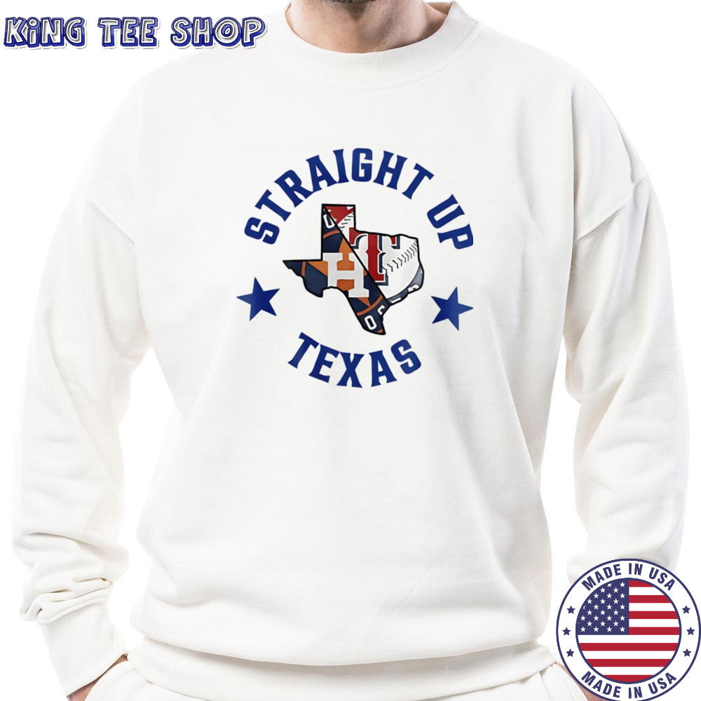 Straight up Texas Rangers and Houston Astros logo shirt Sweatshirt