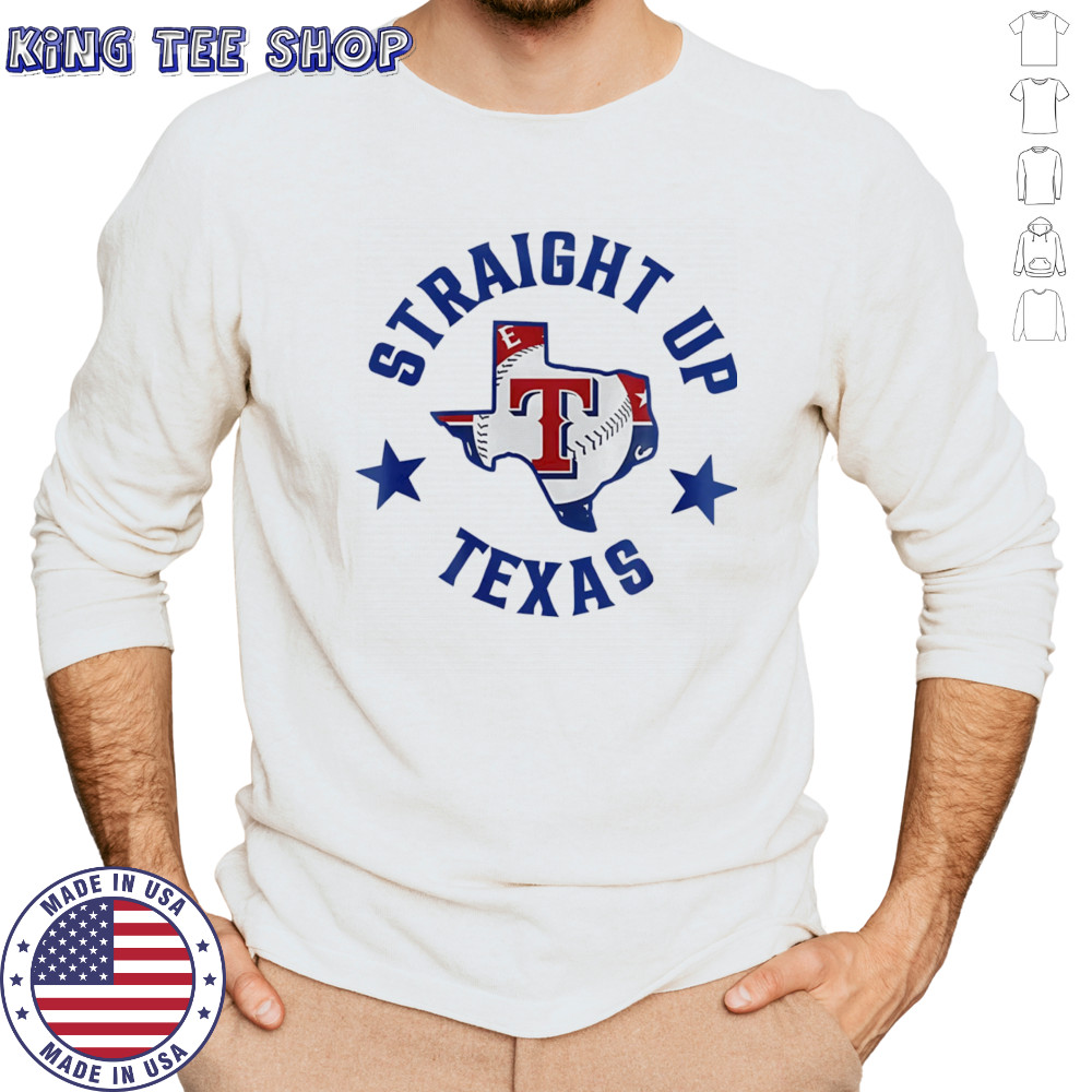 Straight up Texas Rangers logo shirt Long Sleeved
