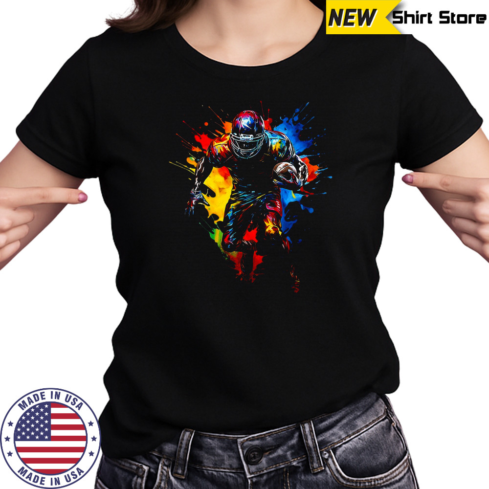 American Football Player Art Tee – Vintage Sports Fan Shirt Women's T-shirt