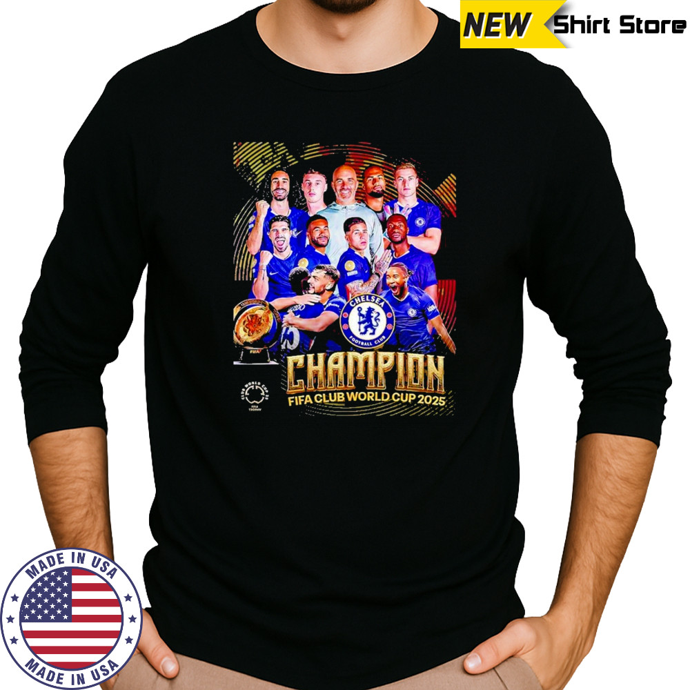 Chelsea 2025 Fifa Club World Cup Champions Winner T-Shirt Long Sleeved
