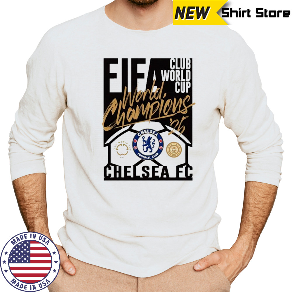 Chelsea Sportiqe 2025 FIFA Club World Cup Champions T-Shirt Long Sleeved