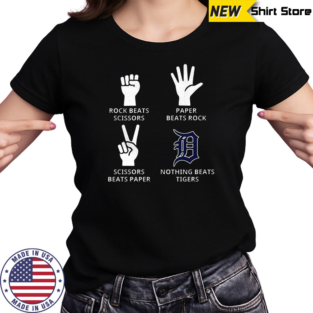 Detroit Lions rock beats scissors paper beats rock shirt Women's T-shirt