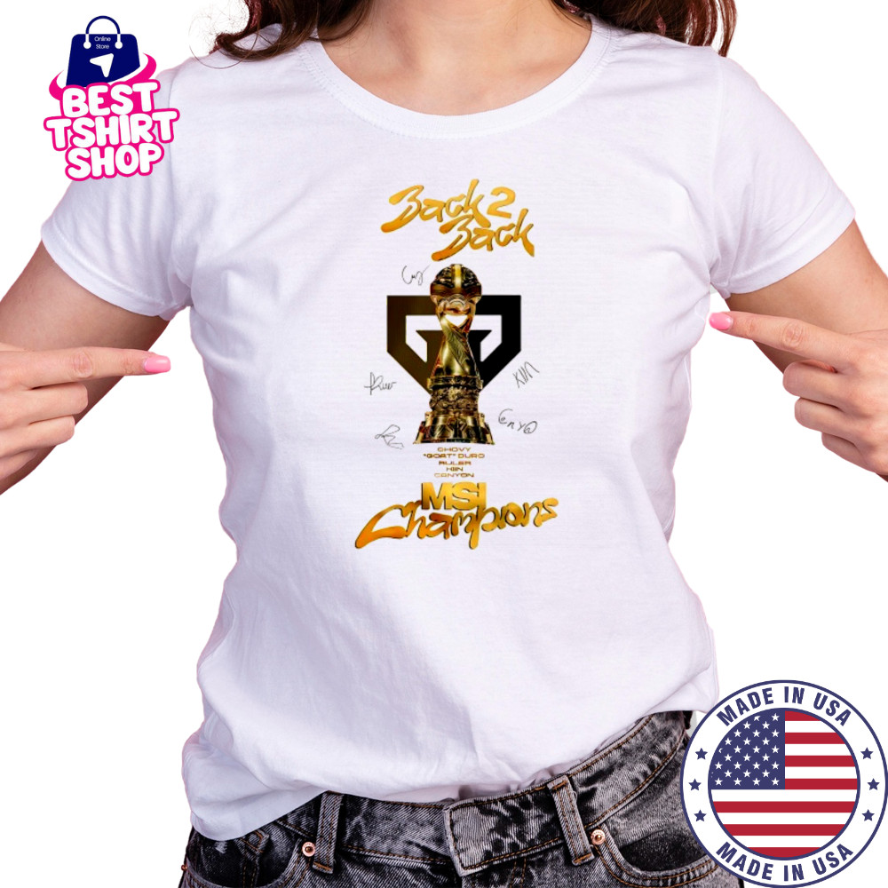 Gen.G back 2 back MSI Champions signature shirt Women's T-shirt