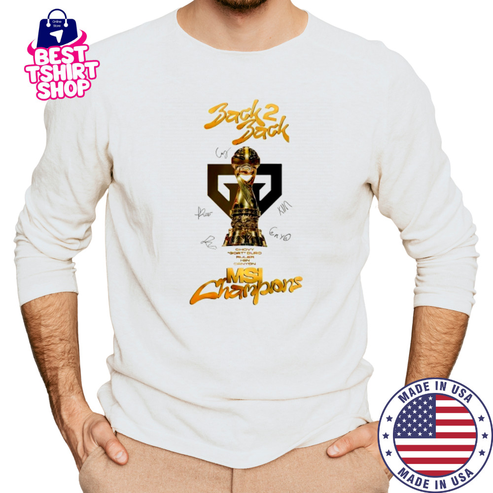 Gen.G back 2 back MSI Champions signature shirt Long Sleeved