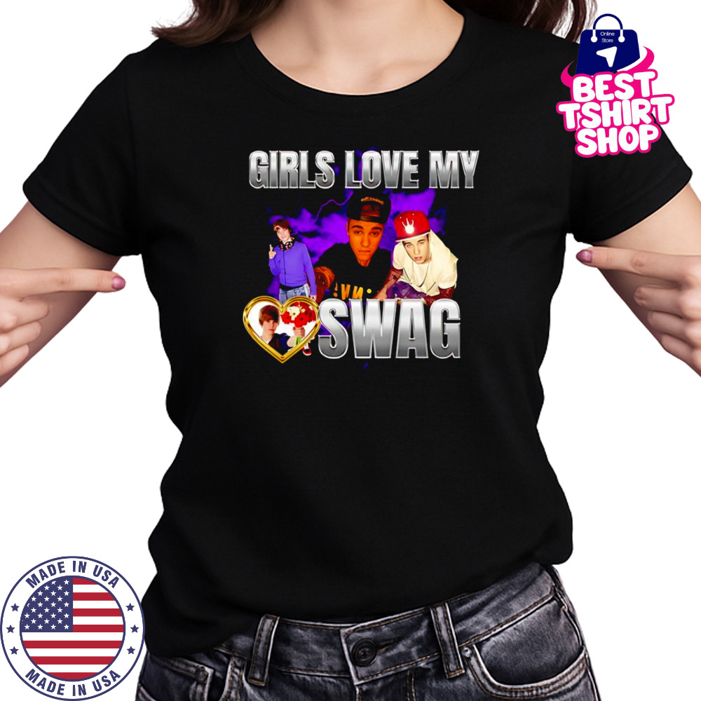Girls love my swag Justin Bieber shirt Women's T-shirt
