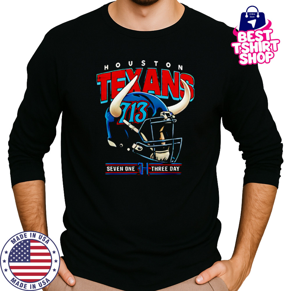 Houston Texans H-Town 713 Day Lil Keke helmet shirt Long Sleeved